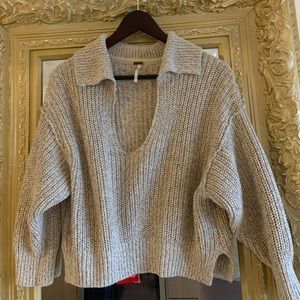 free people polo knit sweater size xs